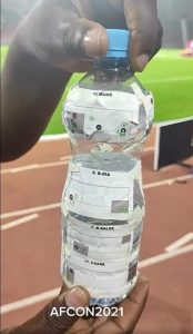 Egypt Goalkeeper's Water Bottle Covered With Notes On Senegal's Penalty Takers 