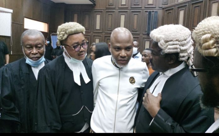 Federal High Court hears Nnamdi Kanu’s application challenging trial