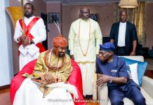 Obasanjo Receives The Olu Of Warri, Ogiame Atuwatse (Photos)