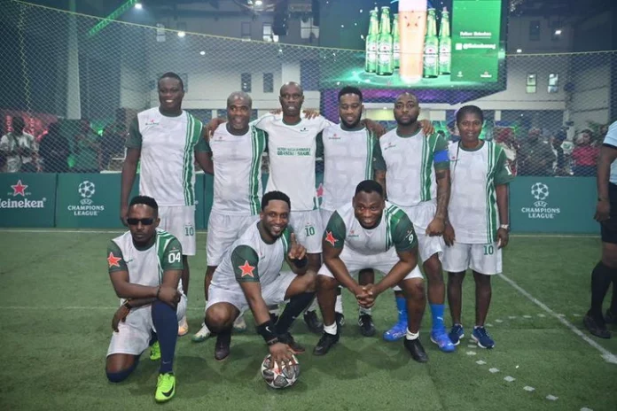 Seedorf, Okocha, Davido, MI, Others Feature In UCL Novelty Match