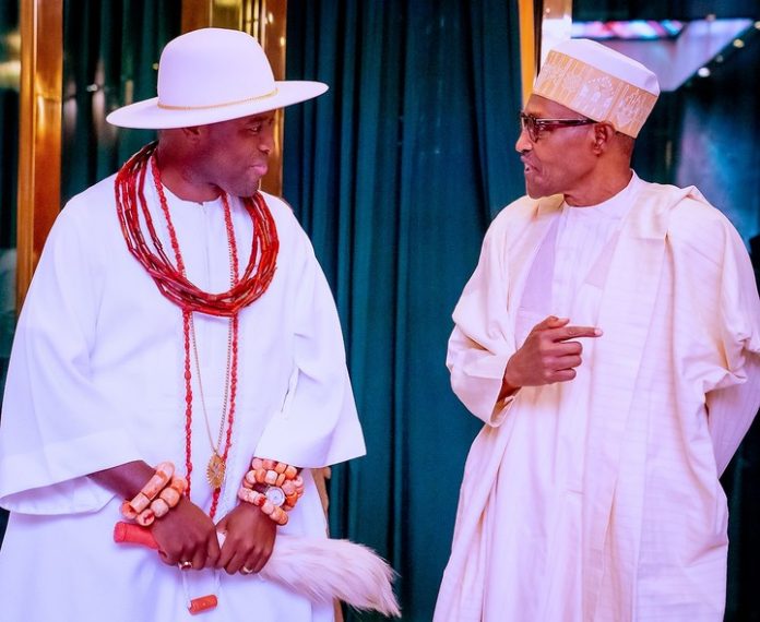 President Buhari Receives Olu Of Warri Kingdom In Aso Rock