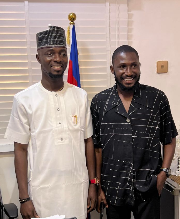 Biobarakuma meets IYC spokesman, Ebilade Ekerefe