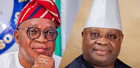 Governor Oyetola Pencils 50 Lawyers as APC, Adeleke Trade Words