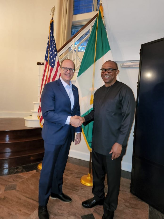 2023: Peter Obi meets U.S. Consul-General, William Stevens, discusses new Nigeria