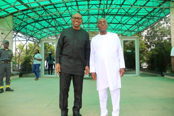 Shiloh: Peter Obi attends Living Faith programme, meets Bishop Oyedepo