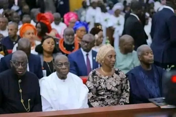 Late Pa AJM Diri funeral: Obasanjo, Jonathan, Osinbajo, Atiku, Governors in Commendation Service in Sampou