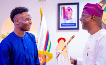 Lagos Governor, Babajide Sanwo-Olu, Meets Arsenal Star Bukayo Saka