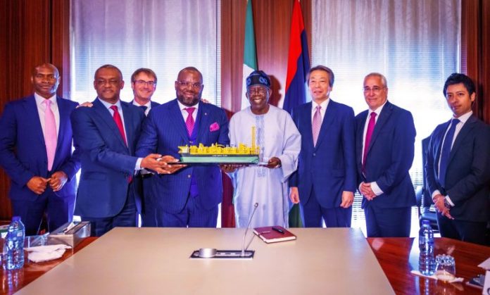 Foreign Investors Unveil Prototype of Nigeria’s First Floating LNG Facility to President Tinubu