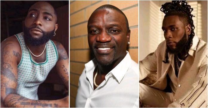 Davido vs Burna Boy: Akon chooses better musician