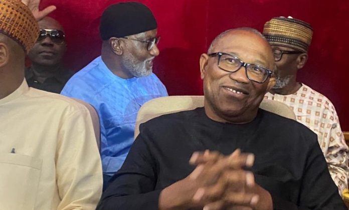 Peter Obi Arrives Tribunal with Datti and Author Chimamanda Adichie