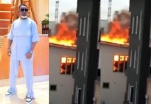 Comedian AY reacts as fire guts his Lagos house