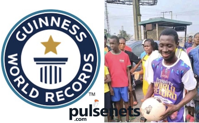 Bayelsa Born Ball Juggler Tonye Solomon Shatters Guinness World Record with 149 Consecutive Steps