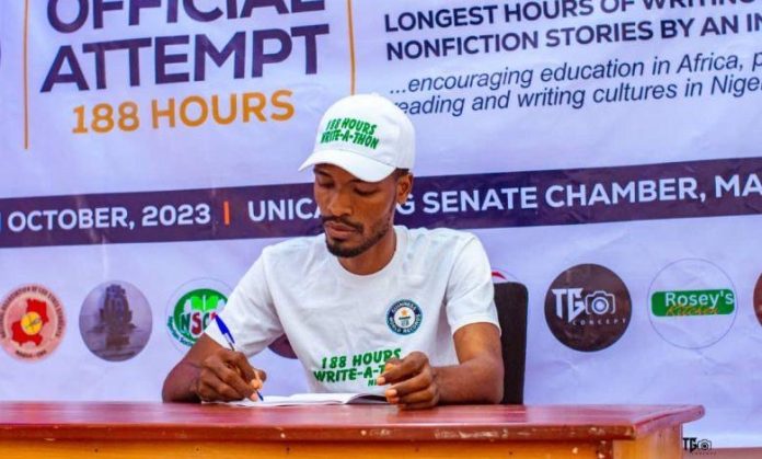 Breaking: UNICAL Student, Daniel Ehis Aims to Shatter Guinness World Record for Longest Writing Stint