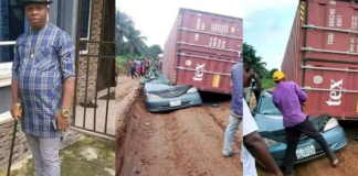 40ft container crushes Abia businessman to death in Rivers state