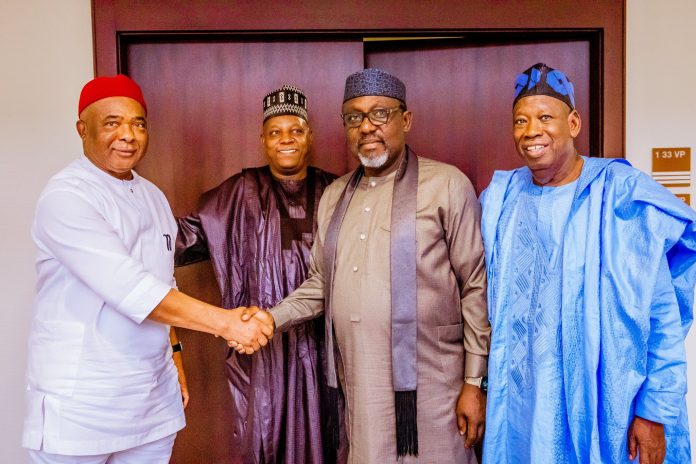 Tinubu, Ganduje, flag off APC’s governorship campaign in Imo