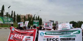 Breaking: Protesters Storm Abuja Streets, Condemn Olukoyede’s Appointment as EFCC Chairman