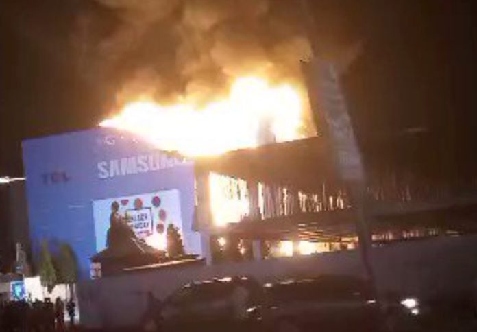 Billions lost as fire destroys Samsung showroom in Abuja