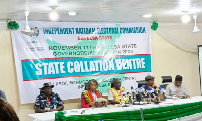 INEC adjourns Bayelsa governorship results collation to 12 pm Monday