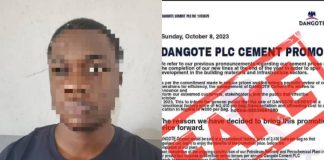 Man arrested for defrauding Nigerians with cement price slash scam