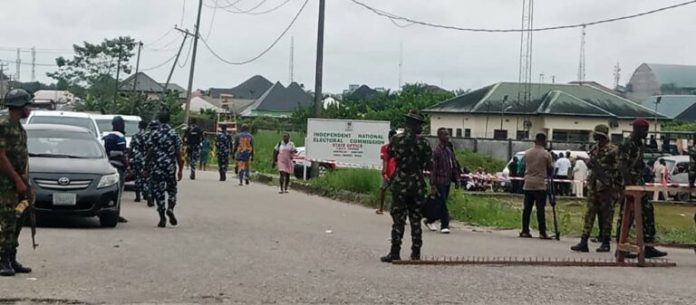 INEC Office in Bayelsa Heavily Guarded Ahead of Governorship Election