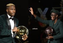 Osimhen and Oshoala Shine at CAF Awards as Nigeria Celebrates Historic Night