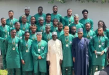 Tinubu confers national honours on Super Eagles, gifts them lands in Abuja