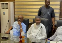 Atiku, Wike attend PDP national caucus meeting in Abuja