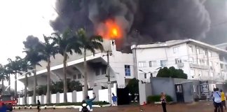 Fire guts Christ Embassy church in Lagos