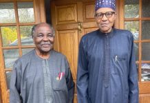 Buhari Visits Gen. Yakubu Gowon In London