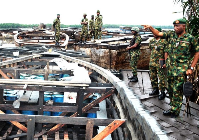 Bunkering: Army Destroys Over 115 Illegal Refining Sites in Bayelsa