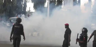 Independence Day: Police fire teargas at protesters in Abuja [VIDEO]