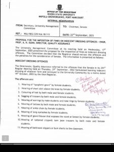 559144998_18072620519232608_3454505846757541987_n-225x300 Rivers State University Proposes Fines for Indecent Dressing Offences