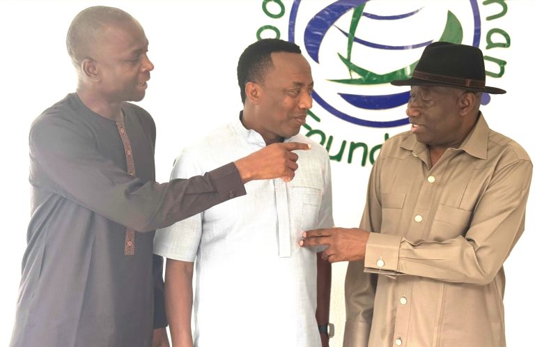 Sowore Meets Jonathan in Abuja, Seeks Support for Nnamdi Kanu’s Release