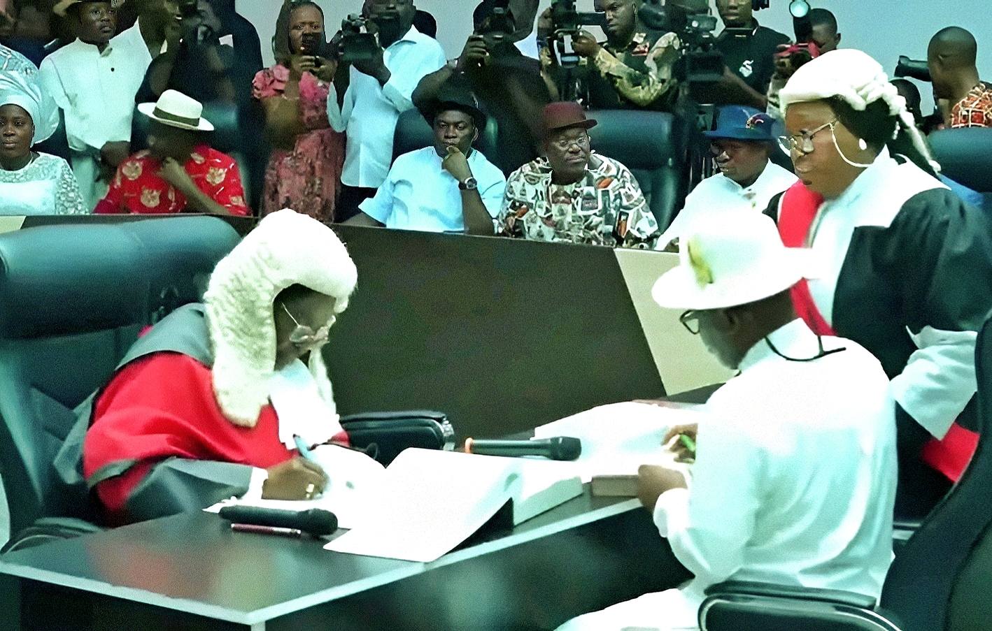 Bayelsa Chief Judge Swears in Dr. Peter Akpe as Deputy Governor, 18 Permanent Secretaries, Commissioner