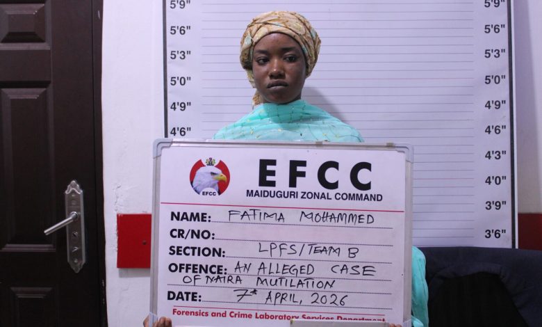 EFCC Arrests Woman Over ₦500 Naira Mutilation in Viral TikTok Video