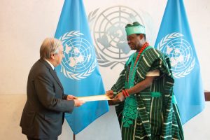 Jimoh Ibrahim Resumes as Nigeria’s UN Representative After Presenting Credentials to Guterres