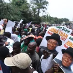 BREAKING: Thousands of Youths Besiege Goodluck Jonathan’s Abuja Office, Demand 2027 Presidential Bid