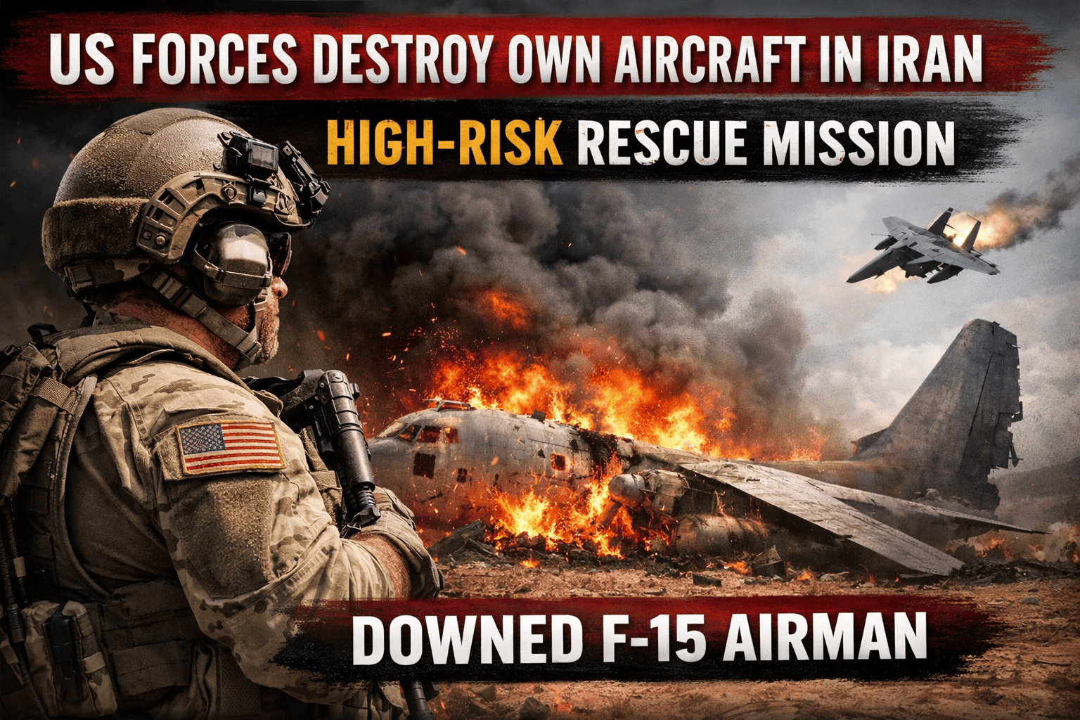 US Forces Destroy Own Aircraft in Iran During High-Risk Mission to Rescue Downed F-15 Airman