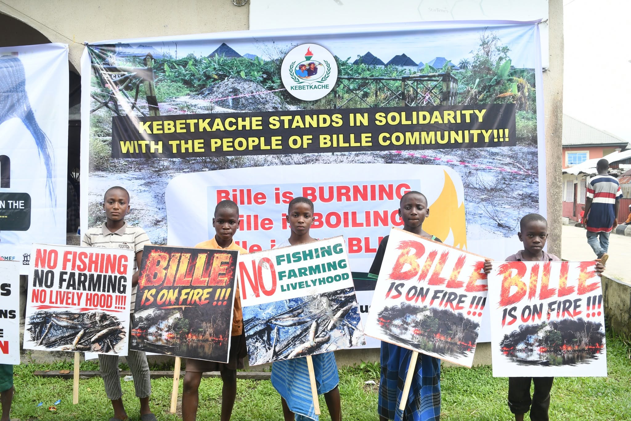 Bille Gas Eruption Crisis Deepens as Kebetkache, CSOs Demand Urgent Government Intervention in Rivers Community