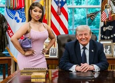 Trump Calls Nicki Minaj “So Hot” and “So Great” During White House Rose Garden Luncheon